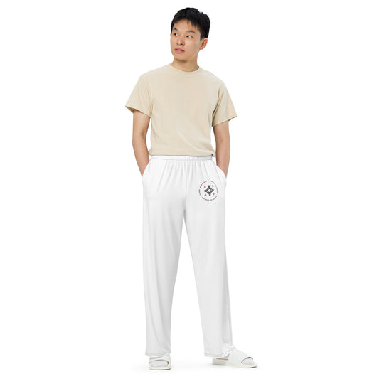 Unisex Wide-leg Lounge Pants Circular Logo