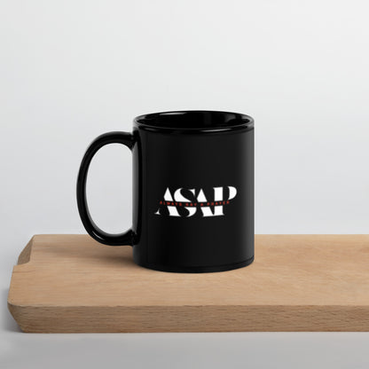 Ceramic Black Mug ASAP Logo