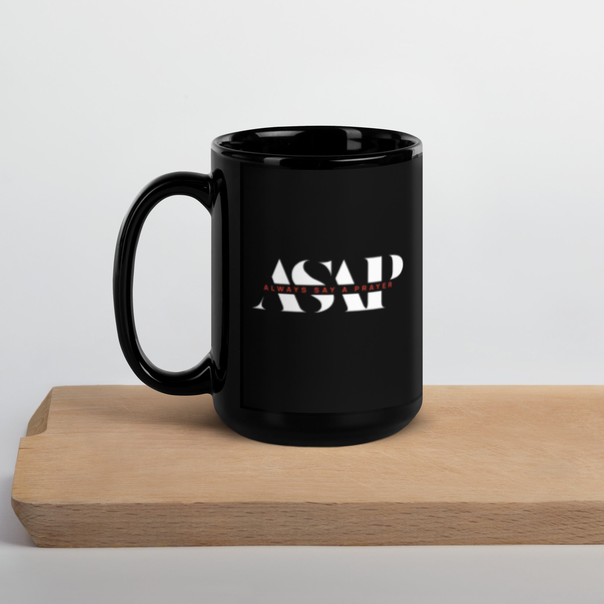 Ceramic Black Mug ASAP Logo