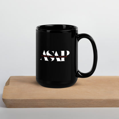 Ceramic Black Mug ASAP Logo