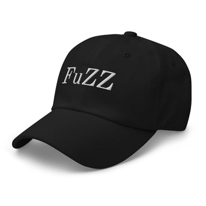 Unisex FuZZ Dad Hat Black with White Threads