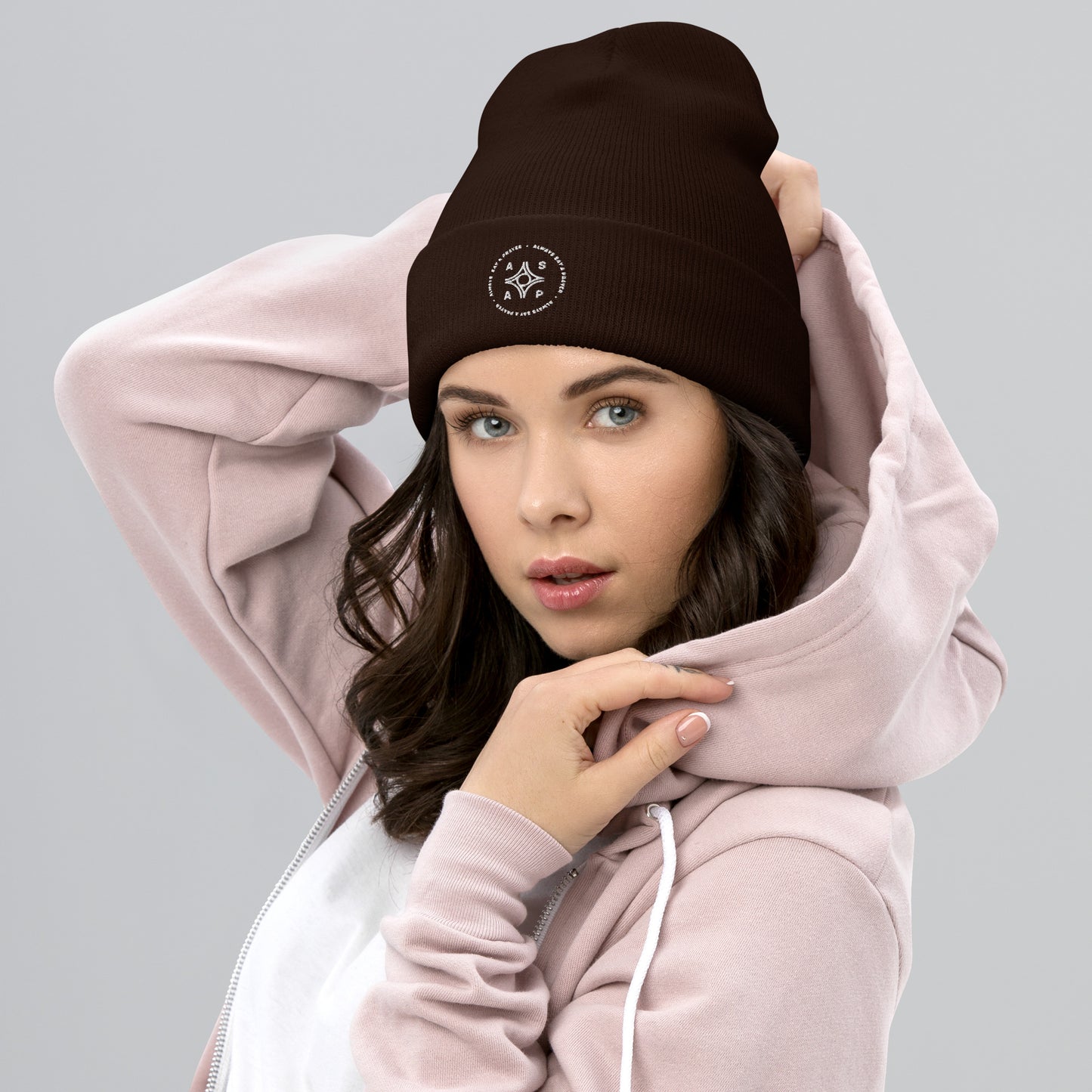 Beanie Unisex Cuffed Knit with Circular Logo