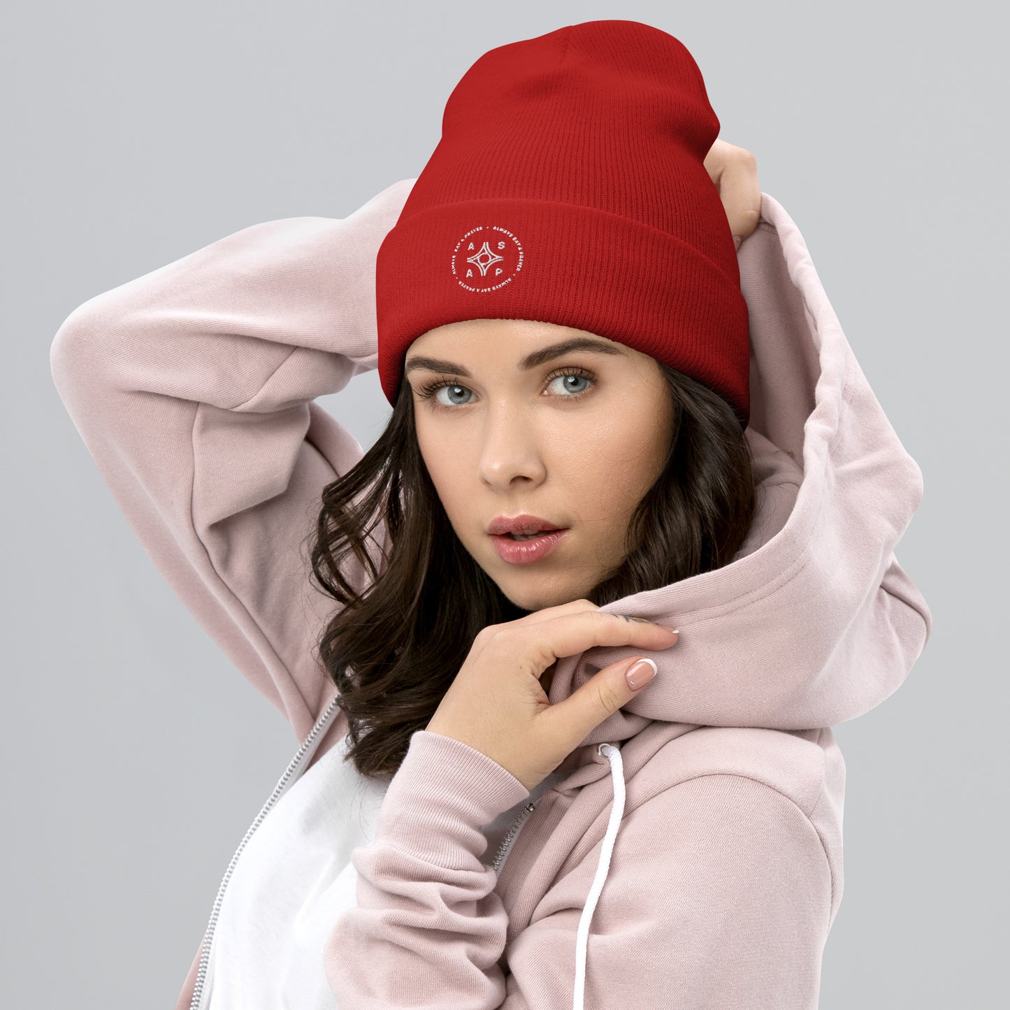 Beanie Unisex Cuffed Knit with Circular Logo