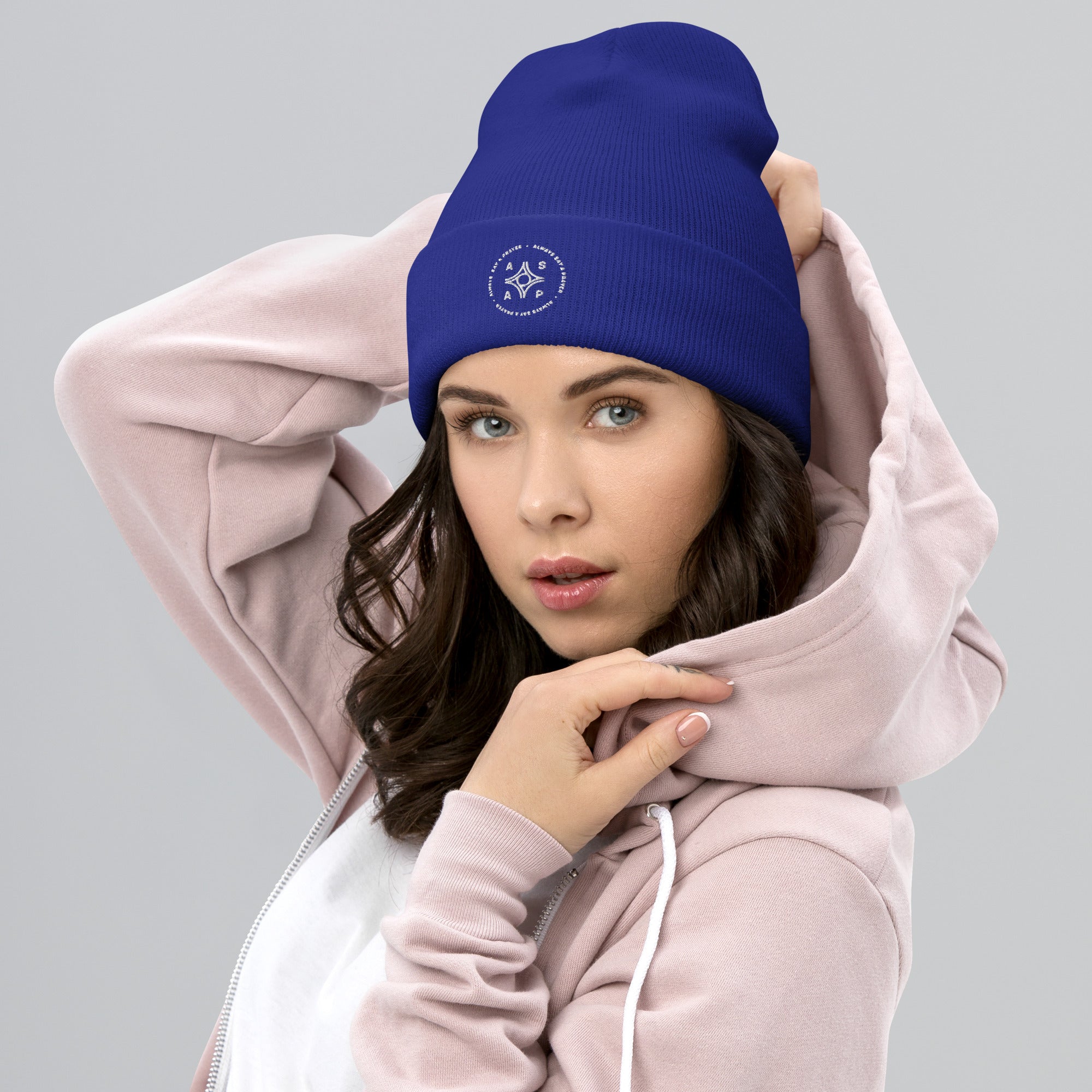 Beanie Unisex Cuffed Knit with Circular Logo