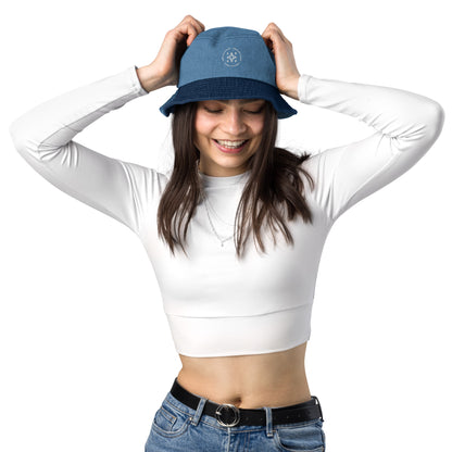 Bucket Hat Denim Reversible with Circular Logo