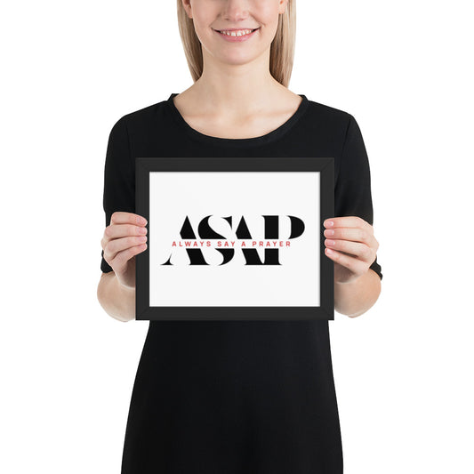 ASAP Framed Poster with Hanging Hooks