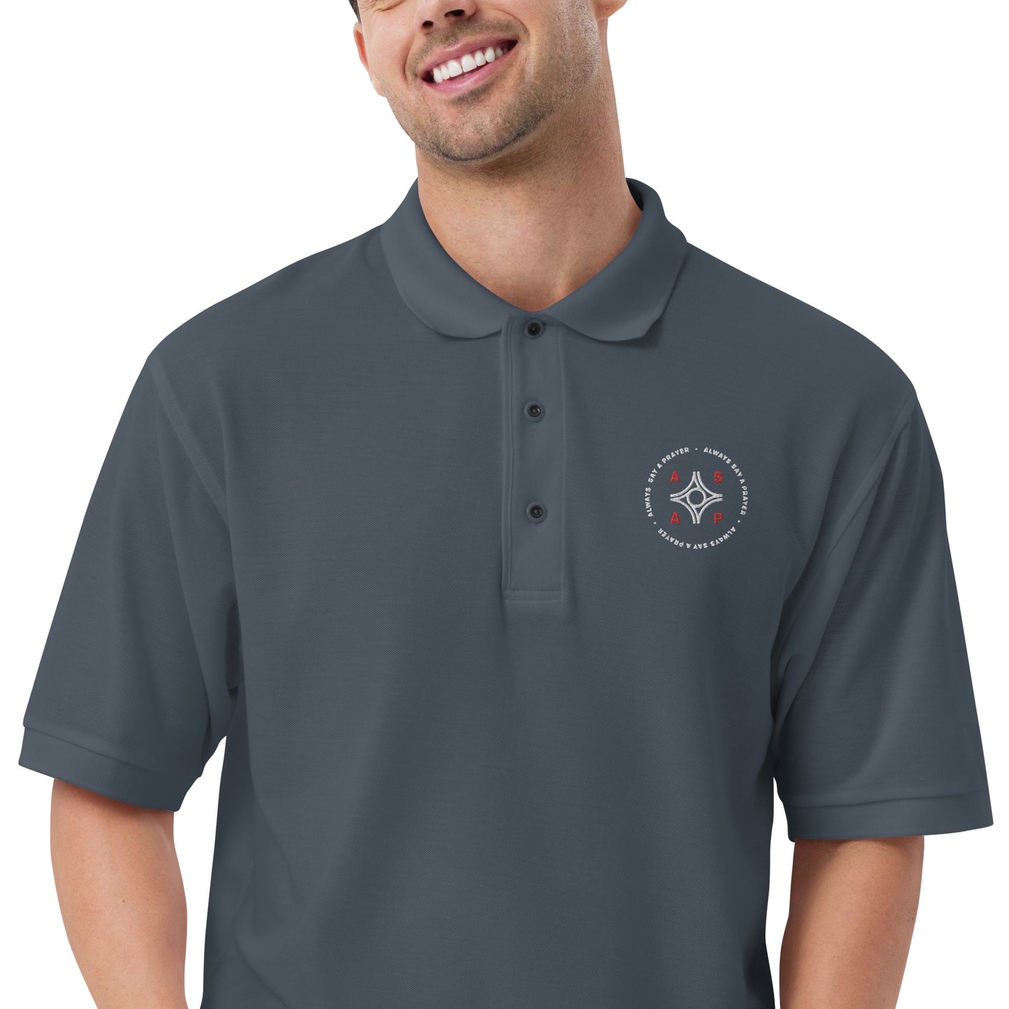 Polo Shirt Men's Premium Circular Logo