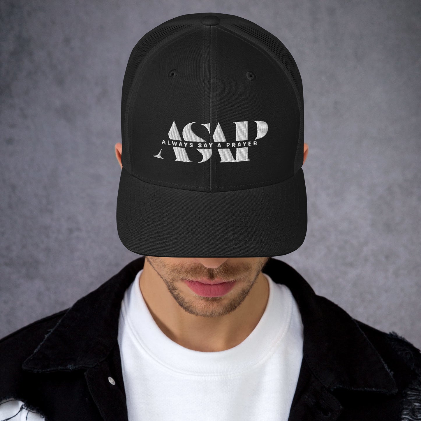 Trucker Cap White ASAP Logo