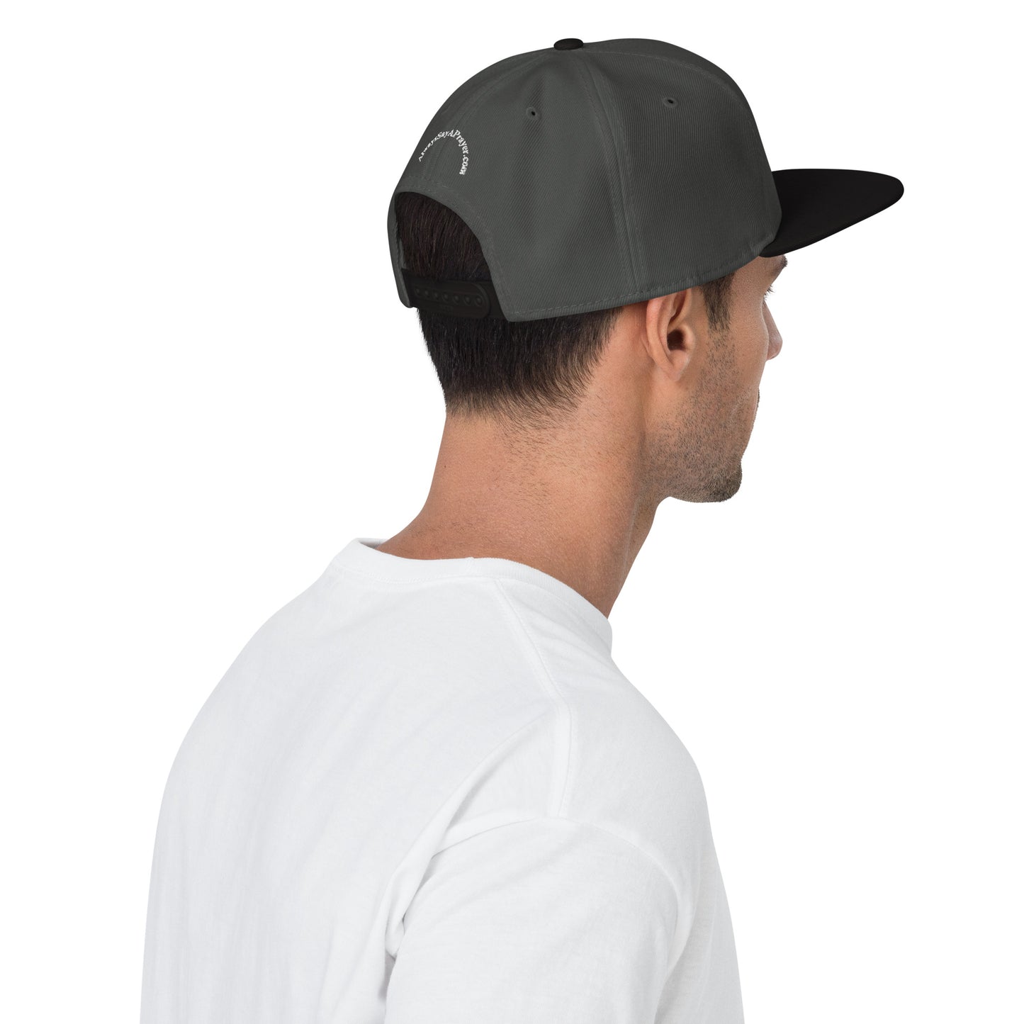 Snapback Hat White Circular Logo