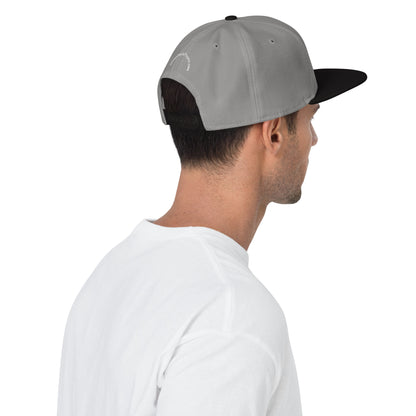 Snapback Hat White Circular Logo