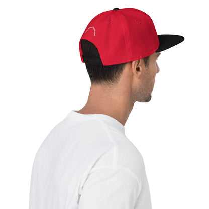 Snapback Hat White Circular Logo