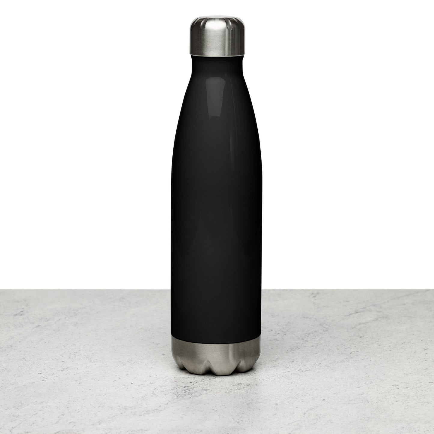 Stainless Steel Black Water Bottle ASAP Logo