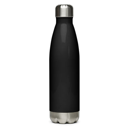 Stainless Steel Black Water Bottle Circular Logo