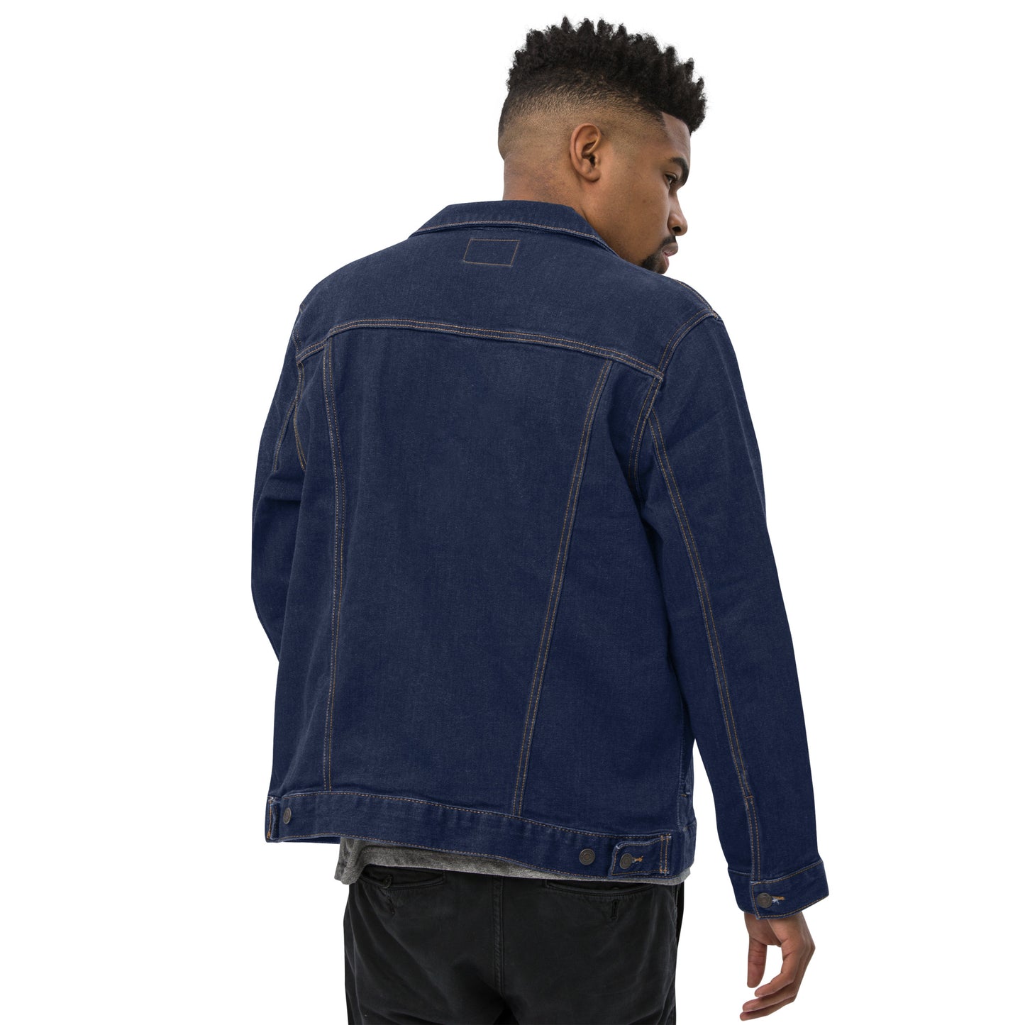 Unisex Denim Jacket Shield Logo on FRONT ONLY