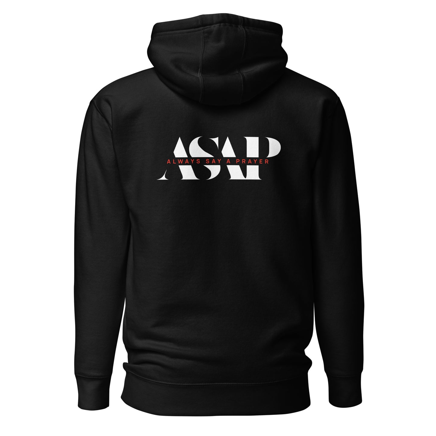 Unisex Hoodie White ASAP Logo Front and Back