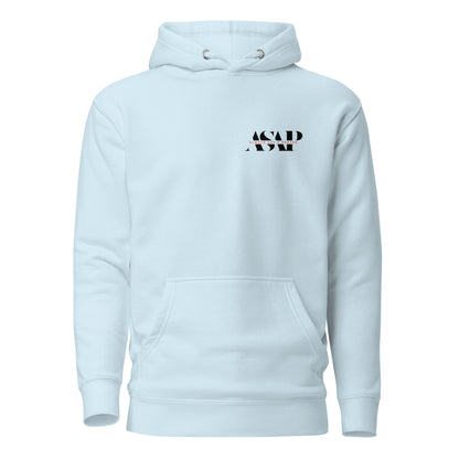 Unisex Hoodie Dark 2-Color ASAP Logo on front and back