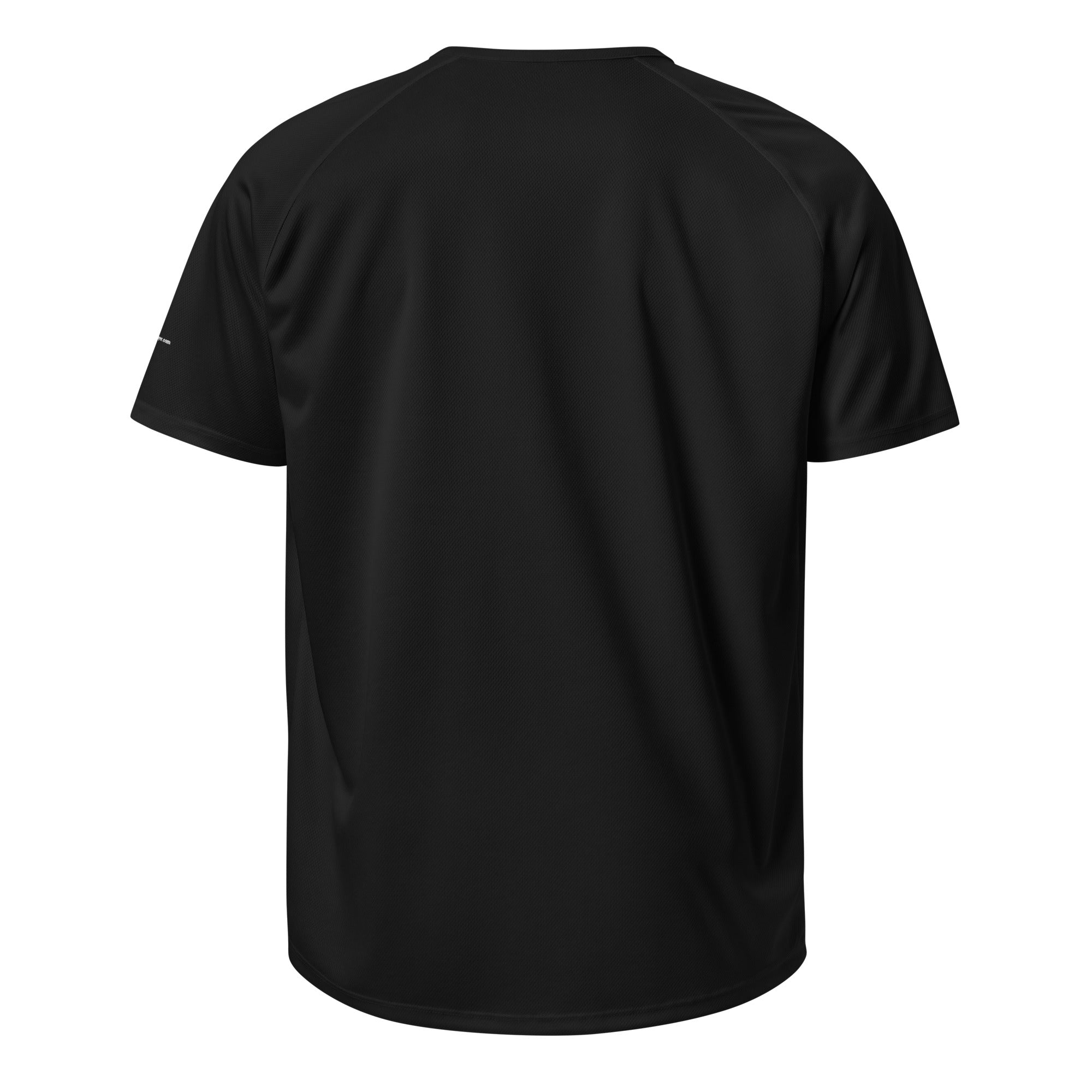 black unisex sport jersey with white asap print