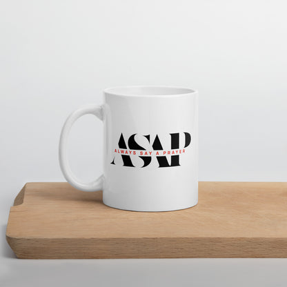 Ceramic White Mug ASAP Logo