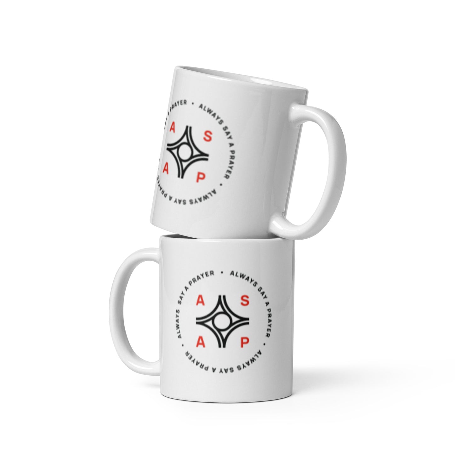 Ceramic White Mug 2-Color Circular Logo