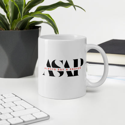 Ceramic White Mug ASAP Logo