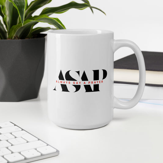 Ceramic White Mug ASAP Logo