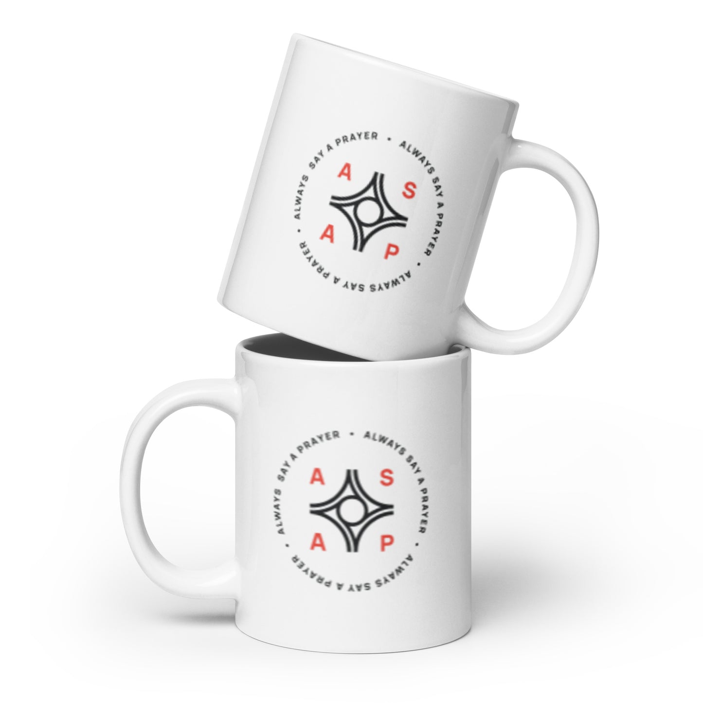 Ceramic White Mug 2-Color Circular Logo