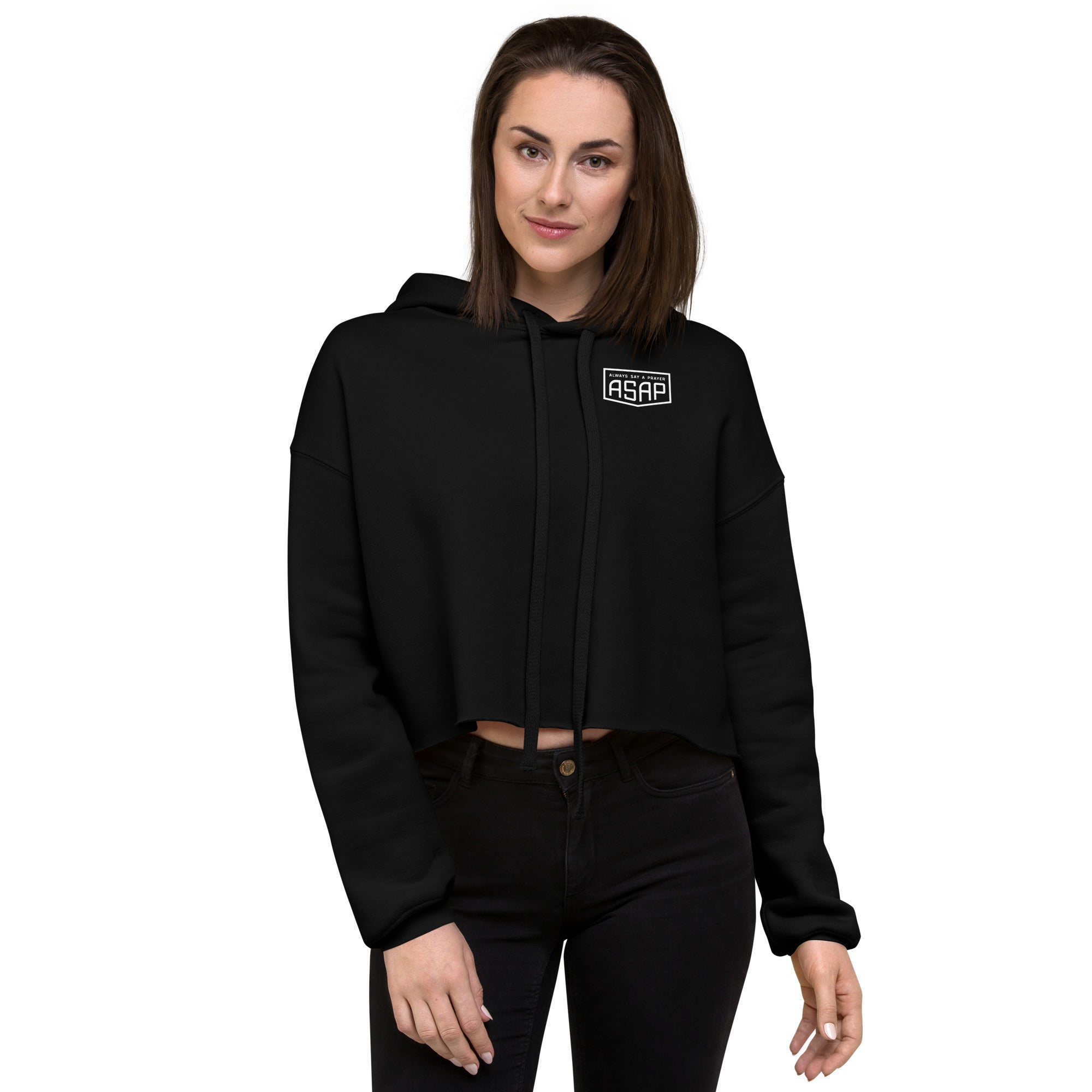 Crop Hoodie Shield Logo