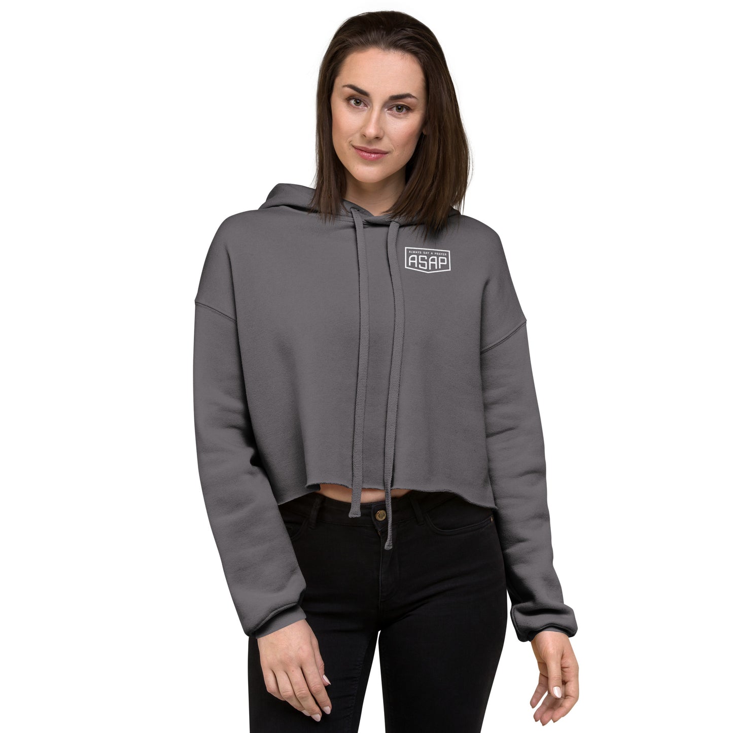 Crop Hoodie Shield Logo