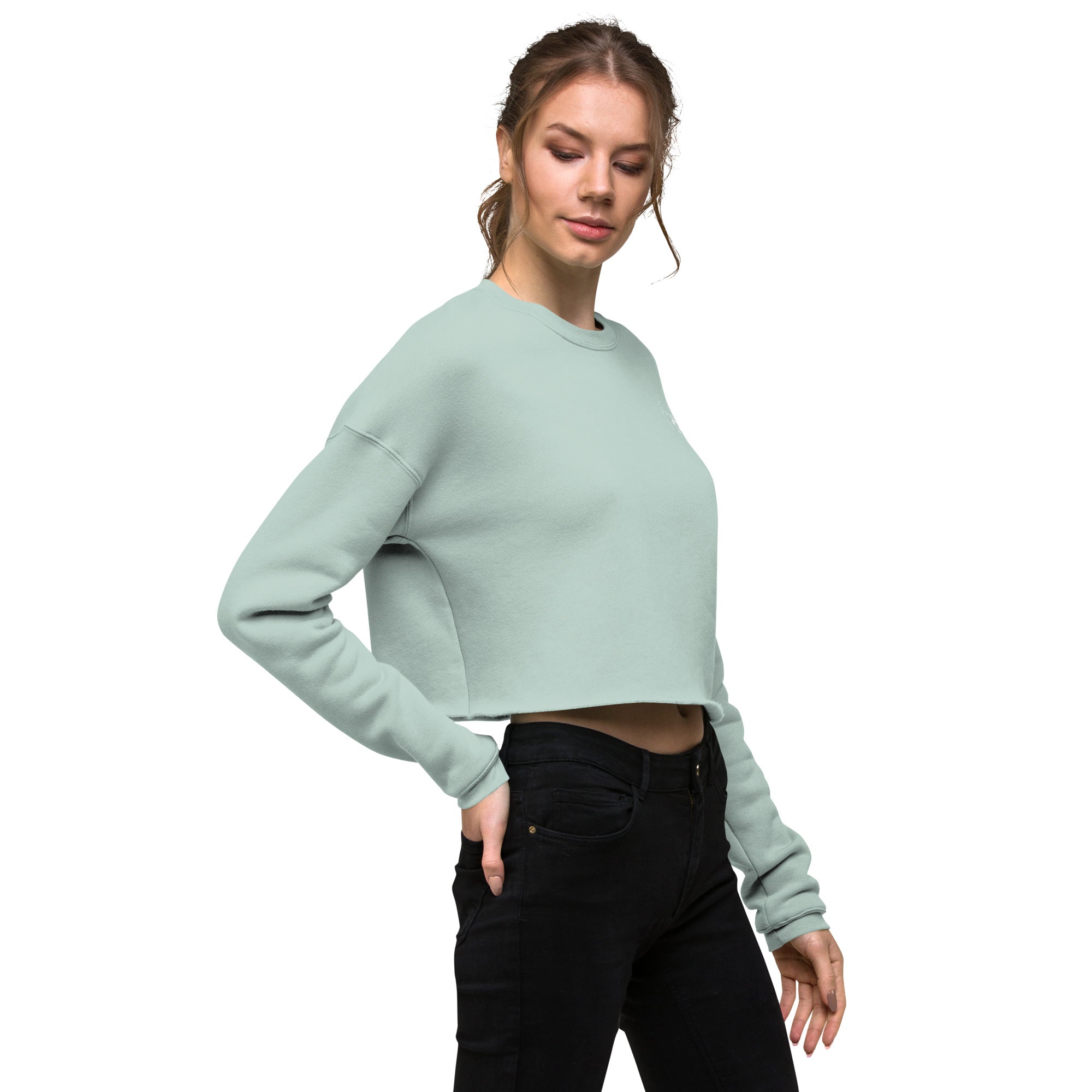 Crop Sweatshirt Crewneck Circular Logo