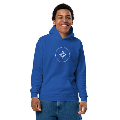 Kids and Youth Heavy Blend Hoodie Circular Logo