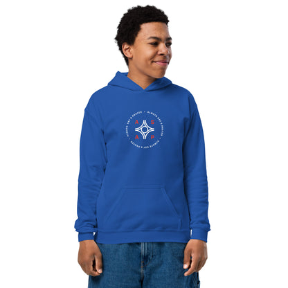 Kids and Youth Heavy Blend Hoodie Circular Logo