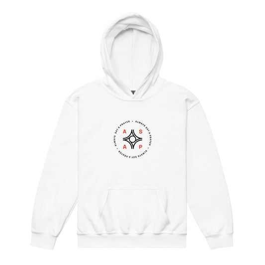 Kids and Youth Heavy Blended Hoodie Circular Logo