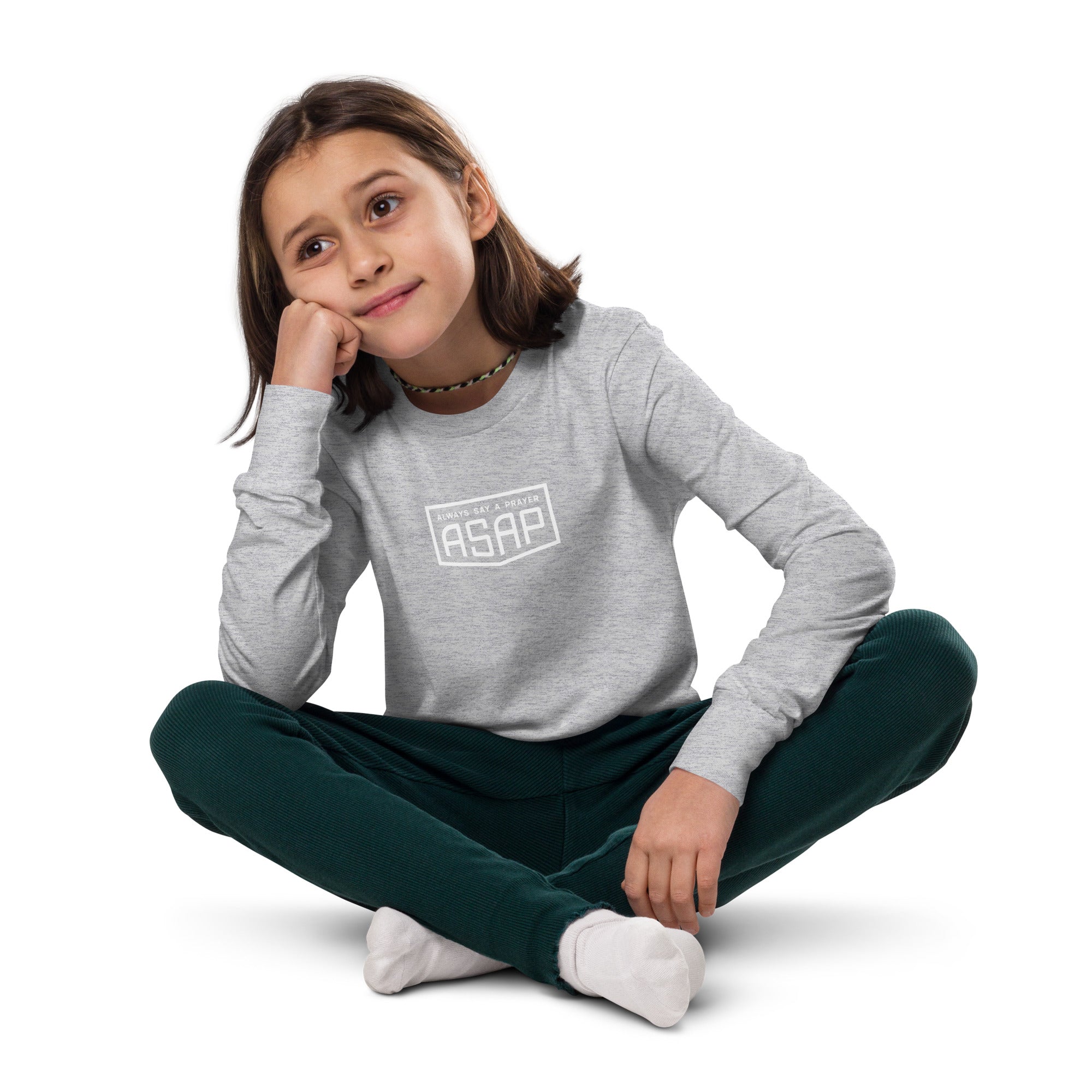 Kids and Youth Cotton Long Sleeve Tee Shield Logo