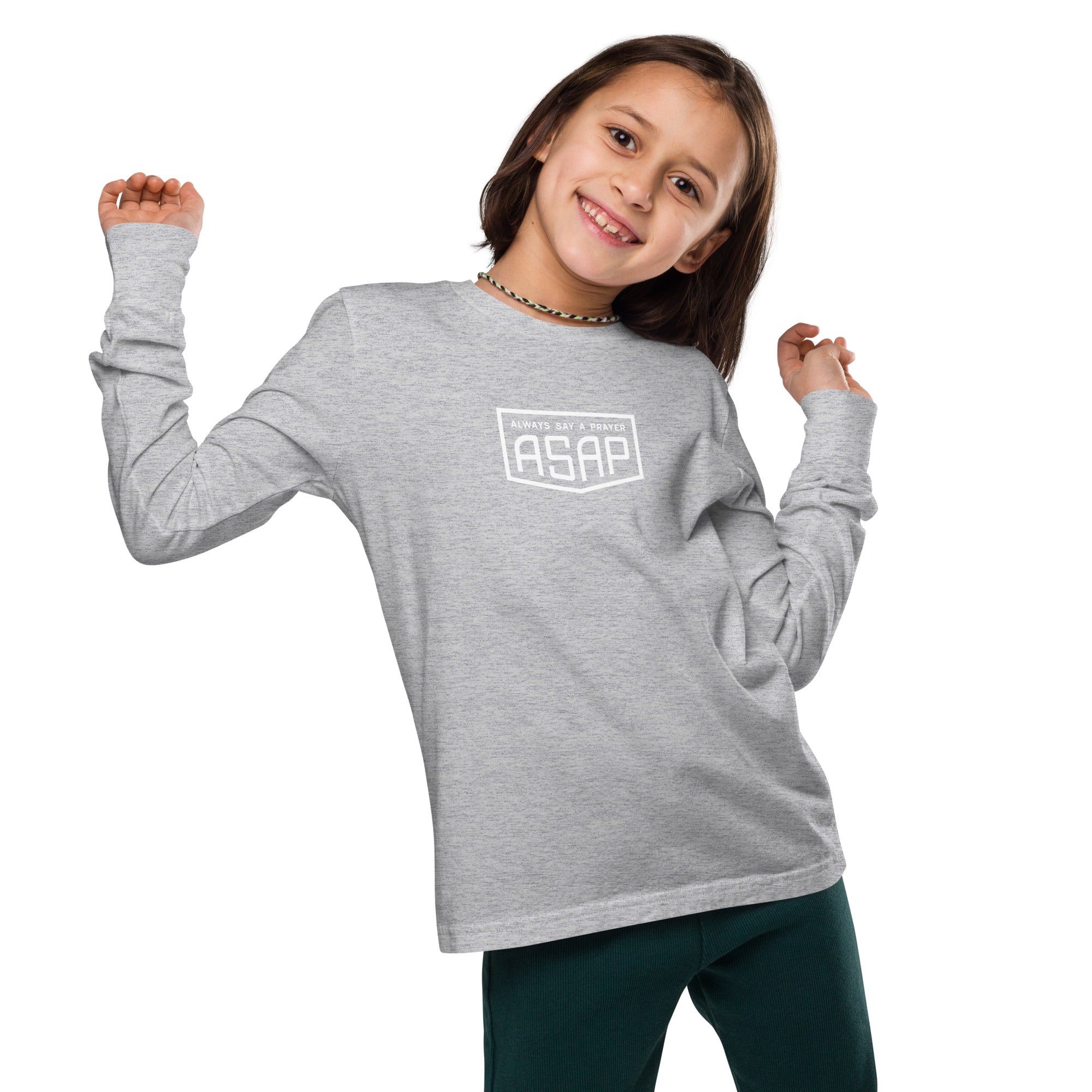 Kids and Youth Cotton Long Sleeve Tee Shield Logo