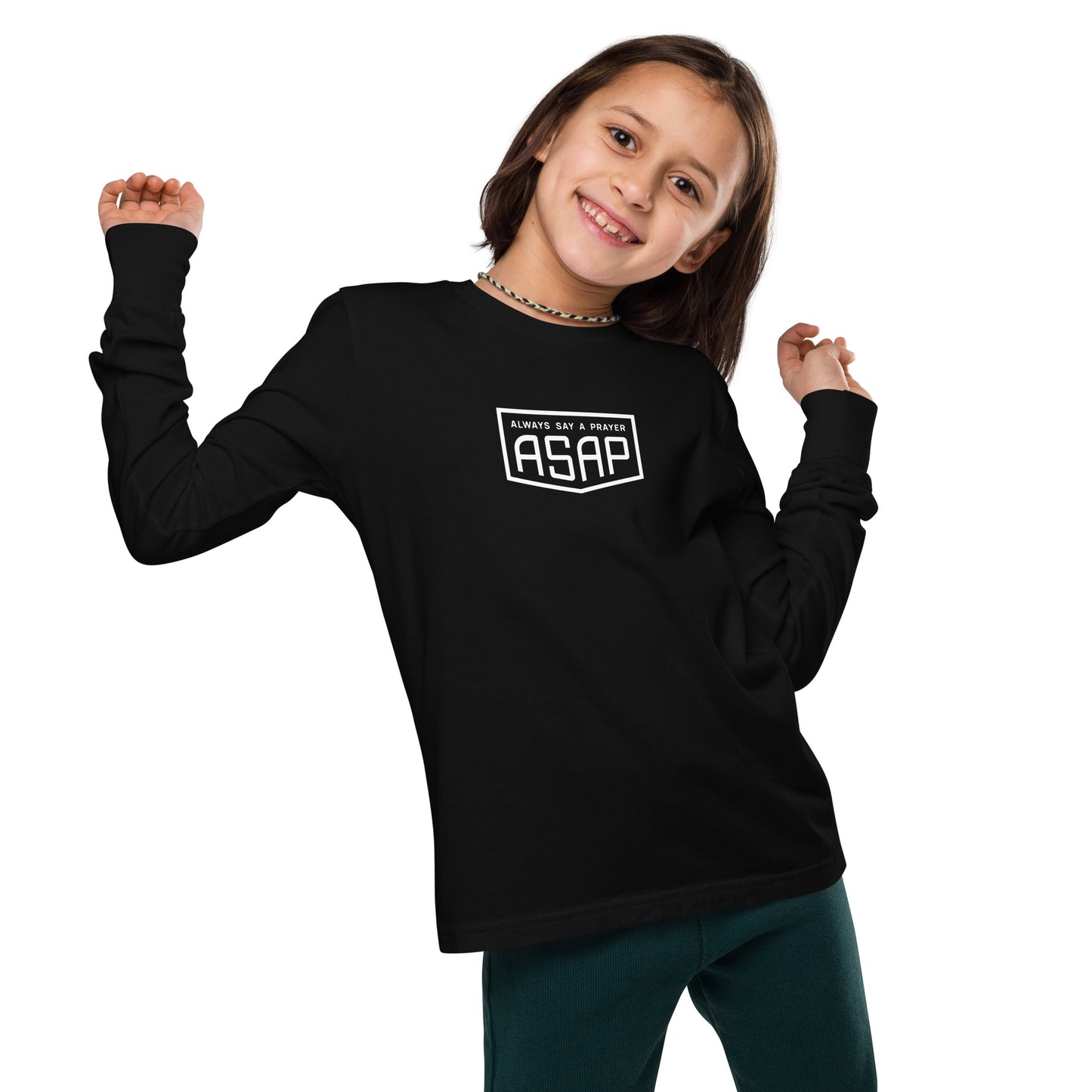 Kids and Youth Cotton Long Sleeve Tee Shield Logo