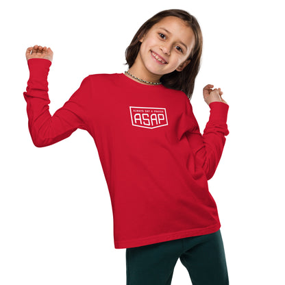 Kids and Youth Cotton Long Sleeve Tee Shield Logo