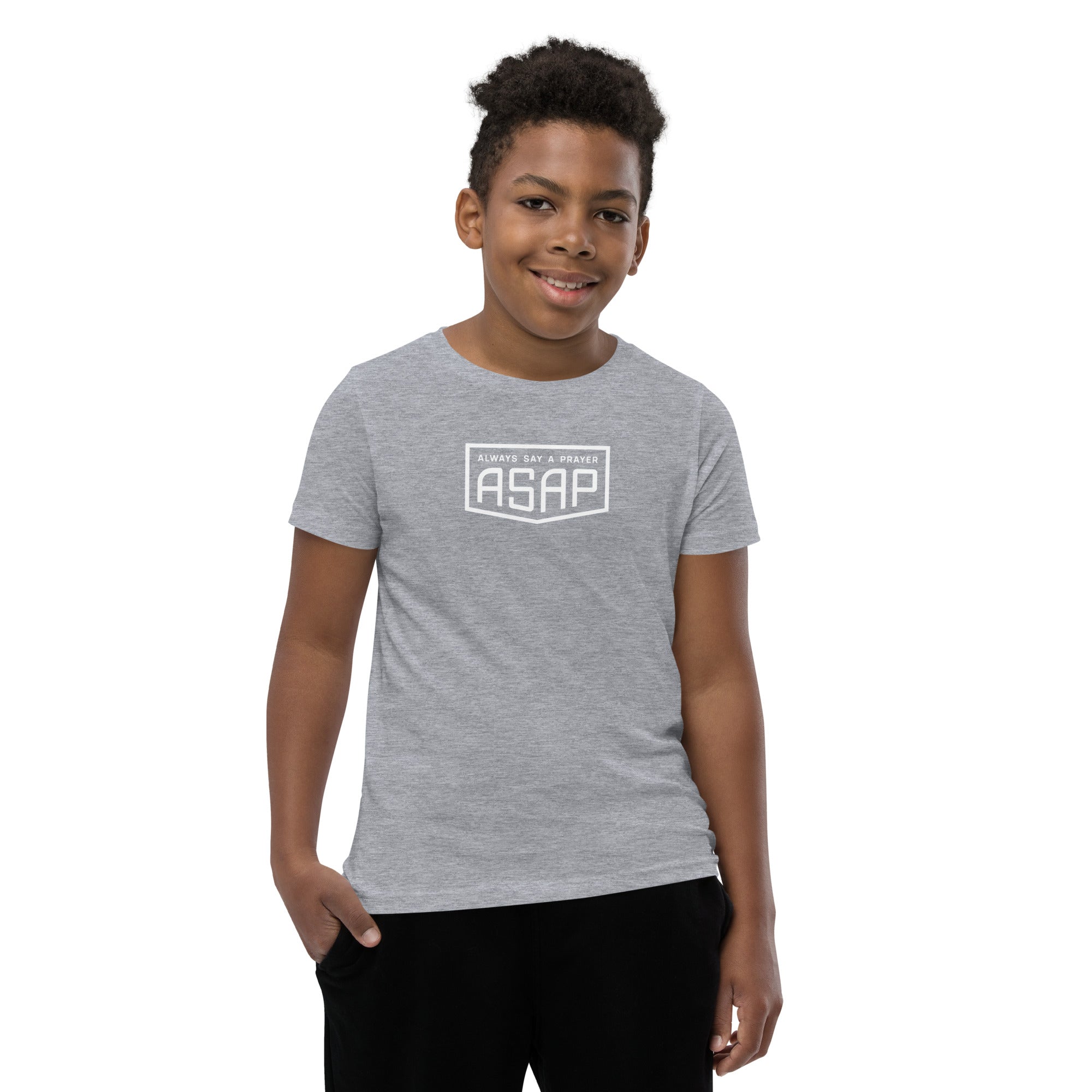 Kids and Youth Cotton Short Sleeve T-Shirt Shield Logo