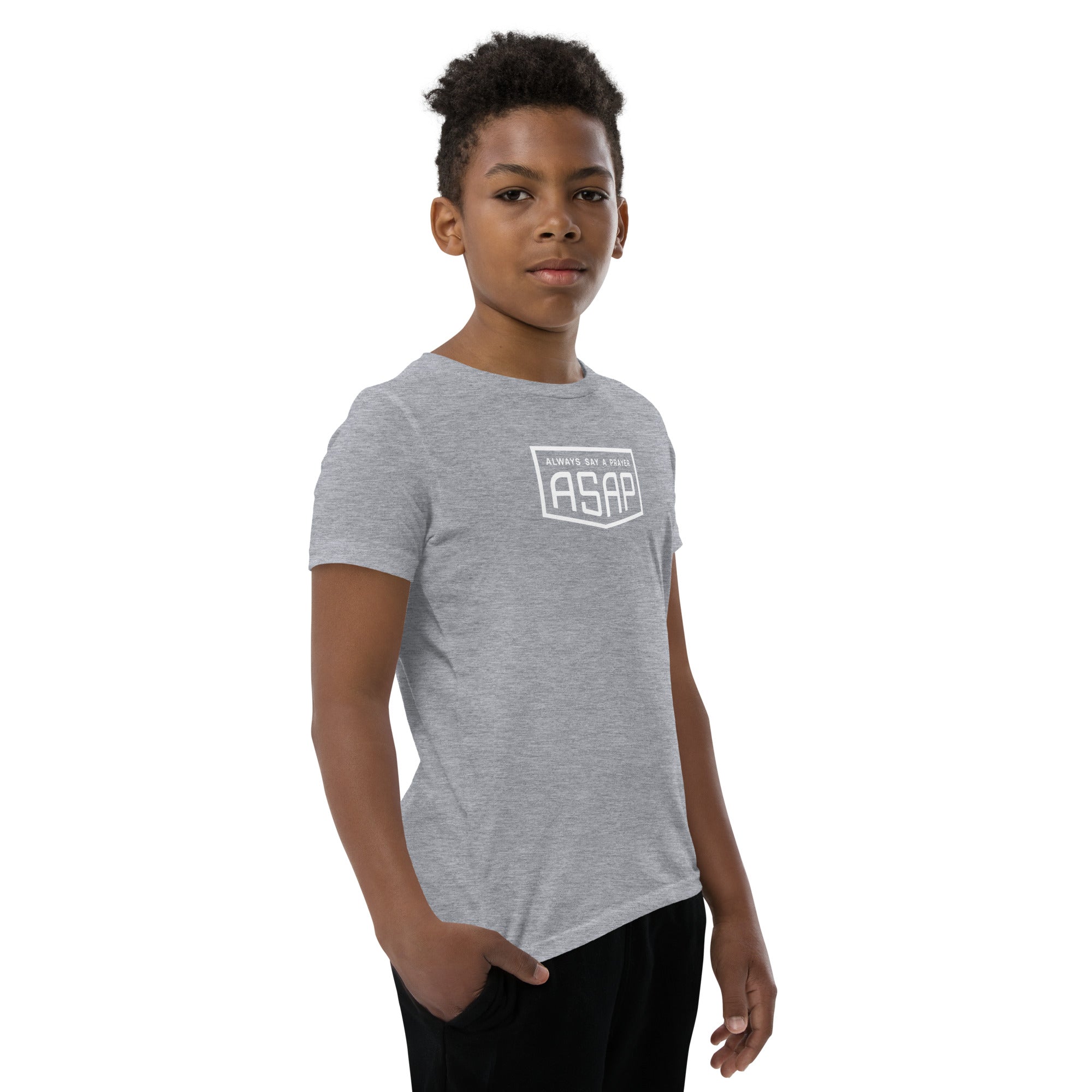 Kids and Youth Cotton Short Sleeve T-Shirt Shield Logo