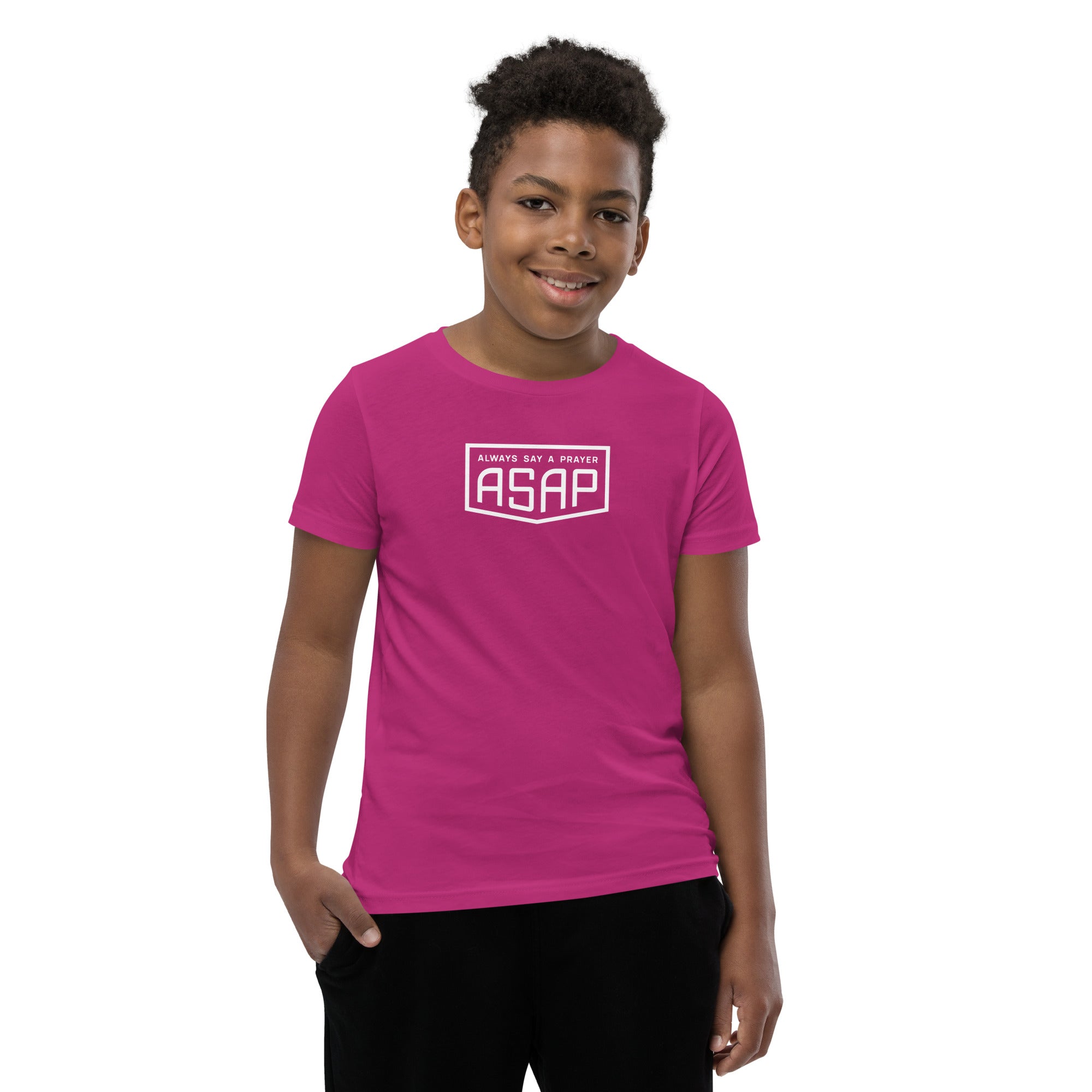 Kids and Youth Cotton Short Sleeve T-Shirt Shield Logo