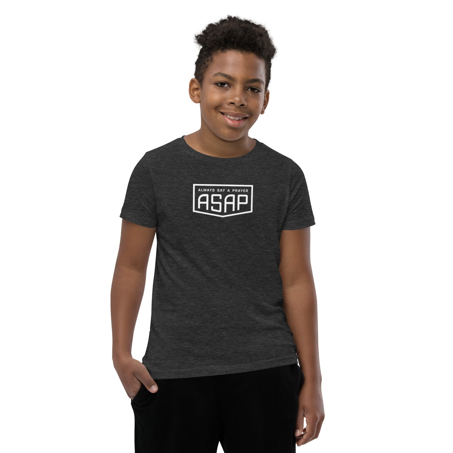 Kids and Youth Cotton Short Sleeve T-Shirt Shield Logo