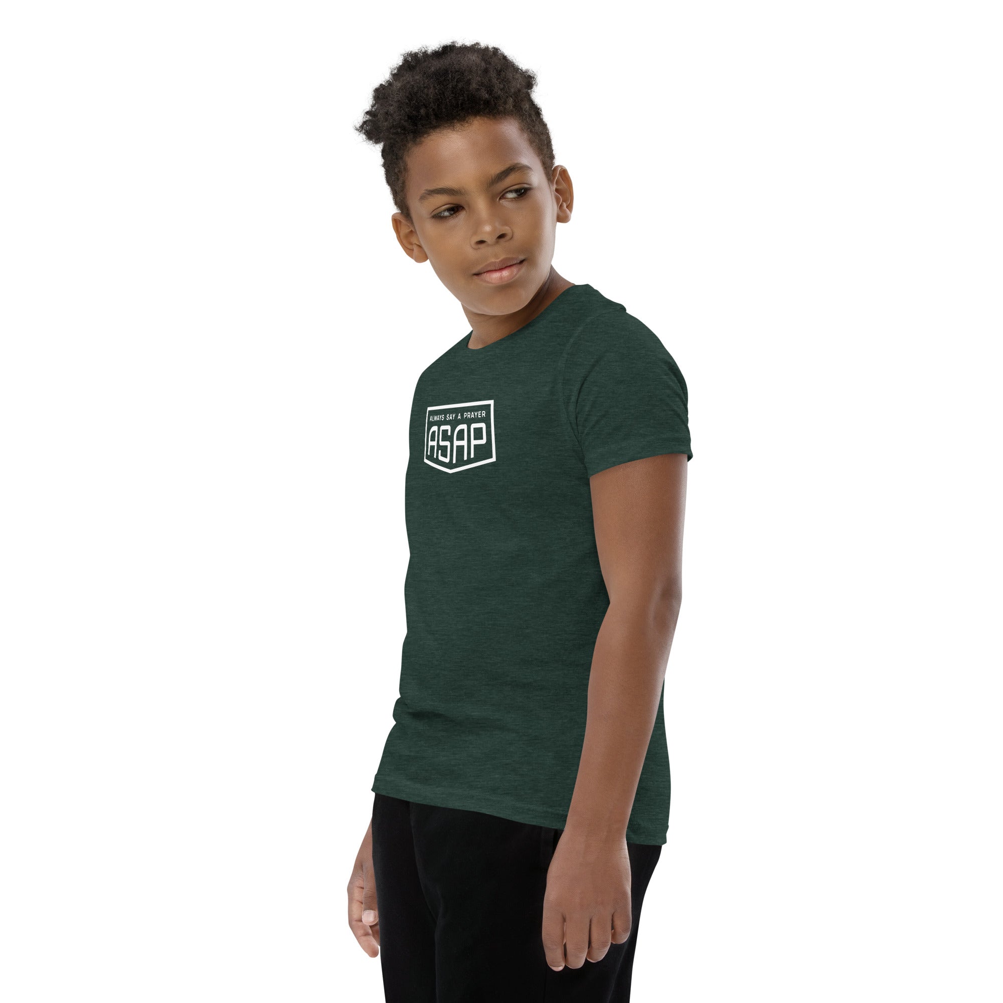 Kids and Youth Cotton Short Sleeve T-Shirt Shield Logo