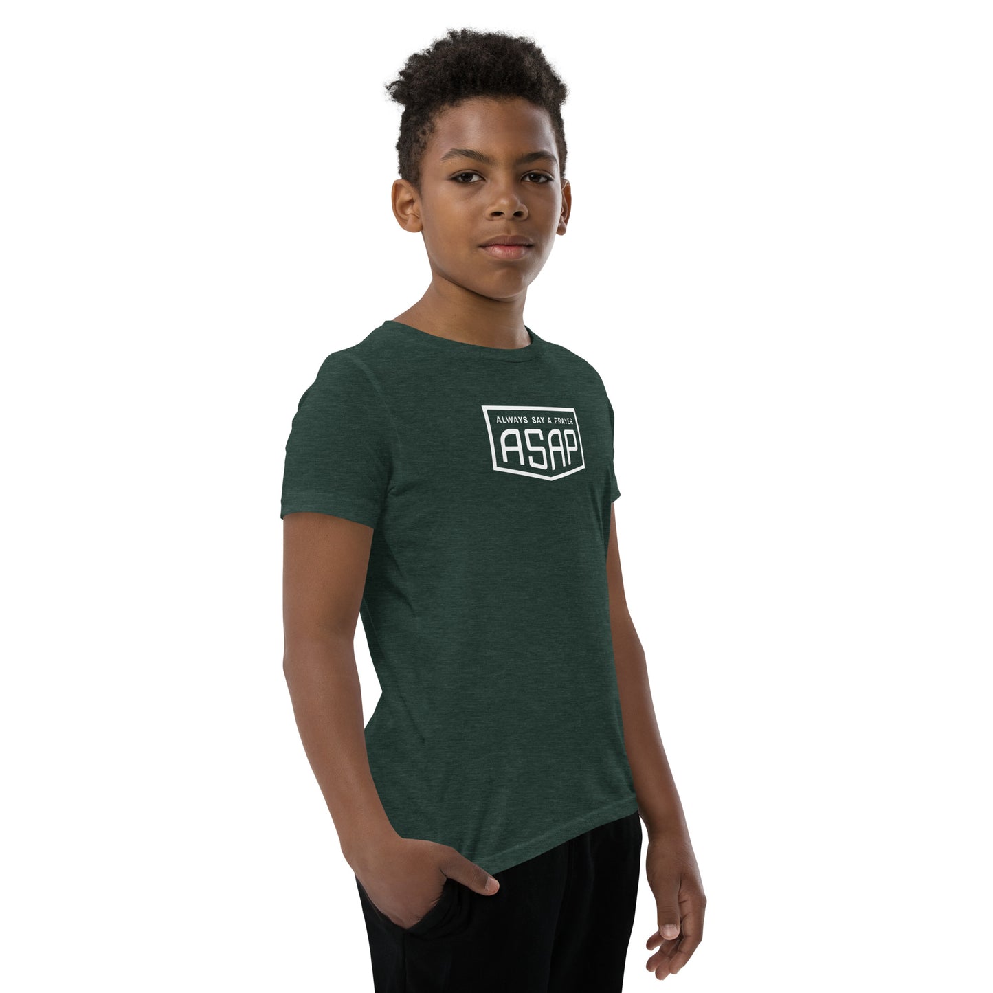 Kids and Youth Cotton Short Sleeve T-Shirt Shield Logo