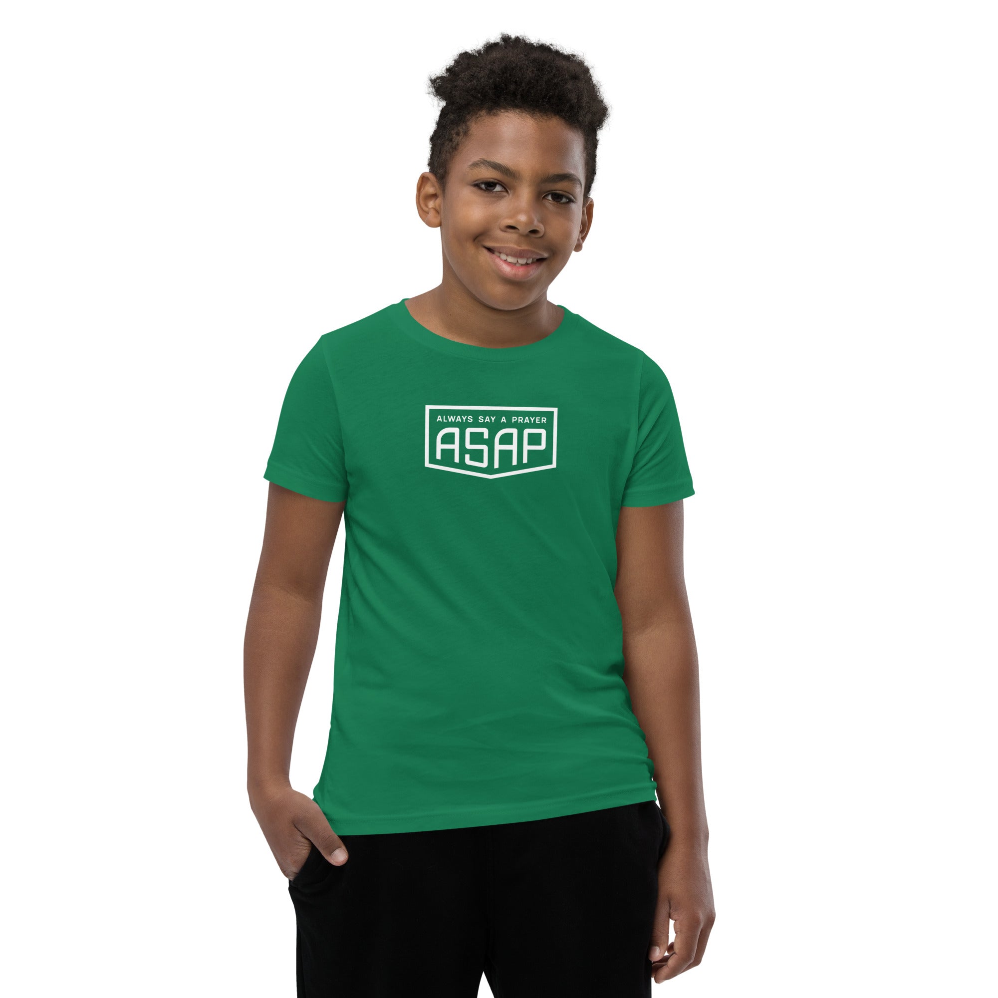 Kids and Youth Cotton Short Sleeve T-Shirt Shield Logo