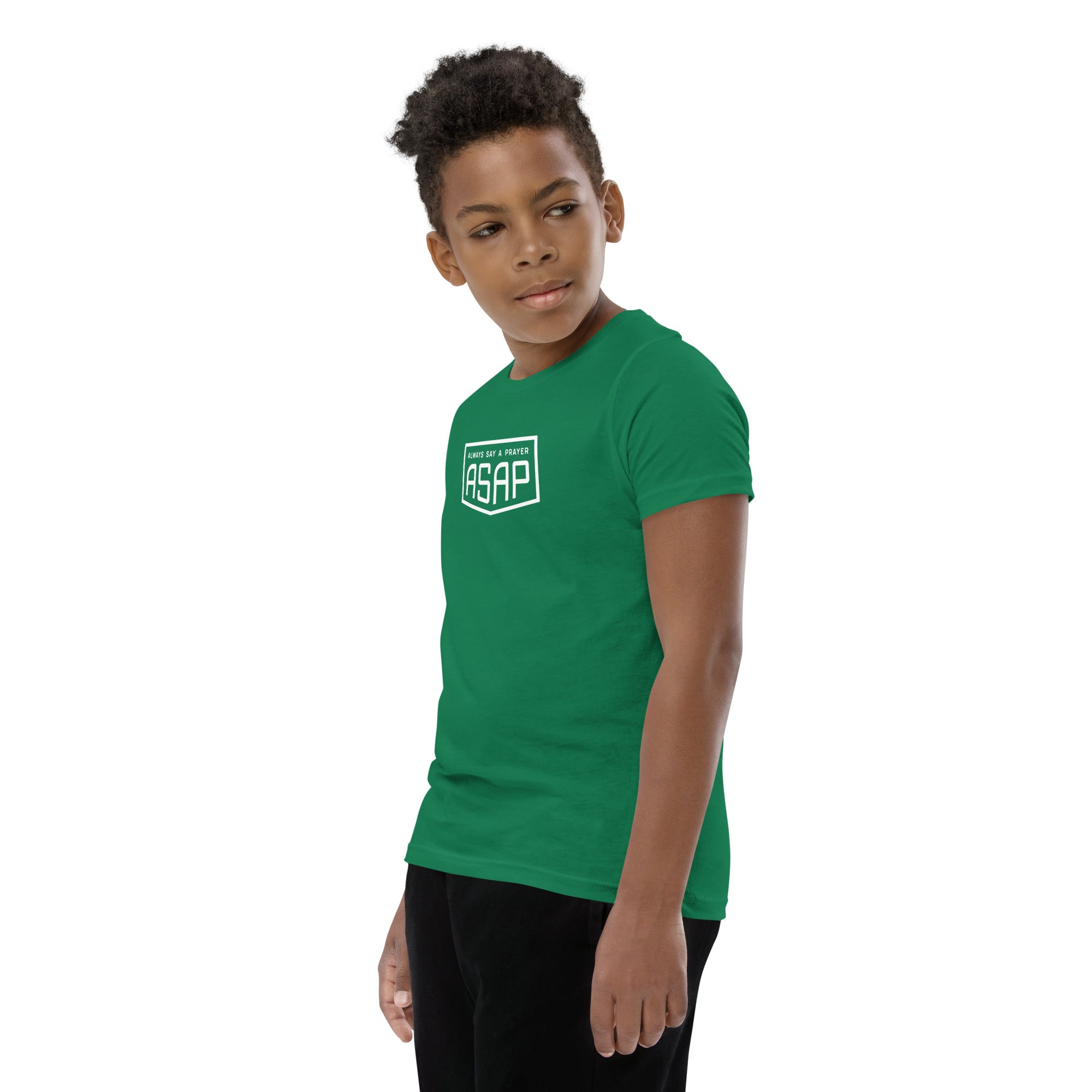 Kids and Youth Cotton Short Sleeve T-Shirt Shield Logo